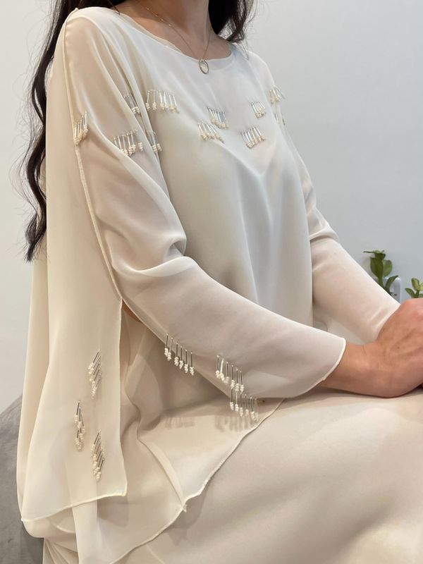 2 Pc Chiffon Handmade Embroidery